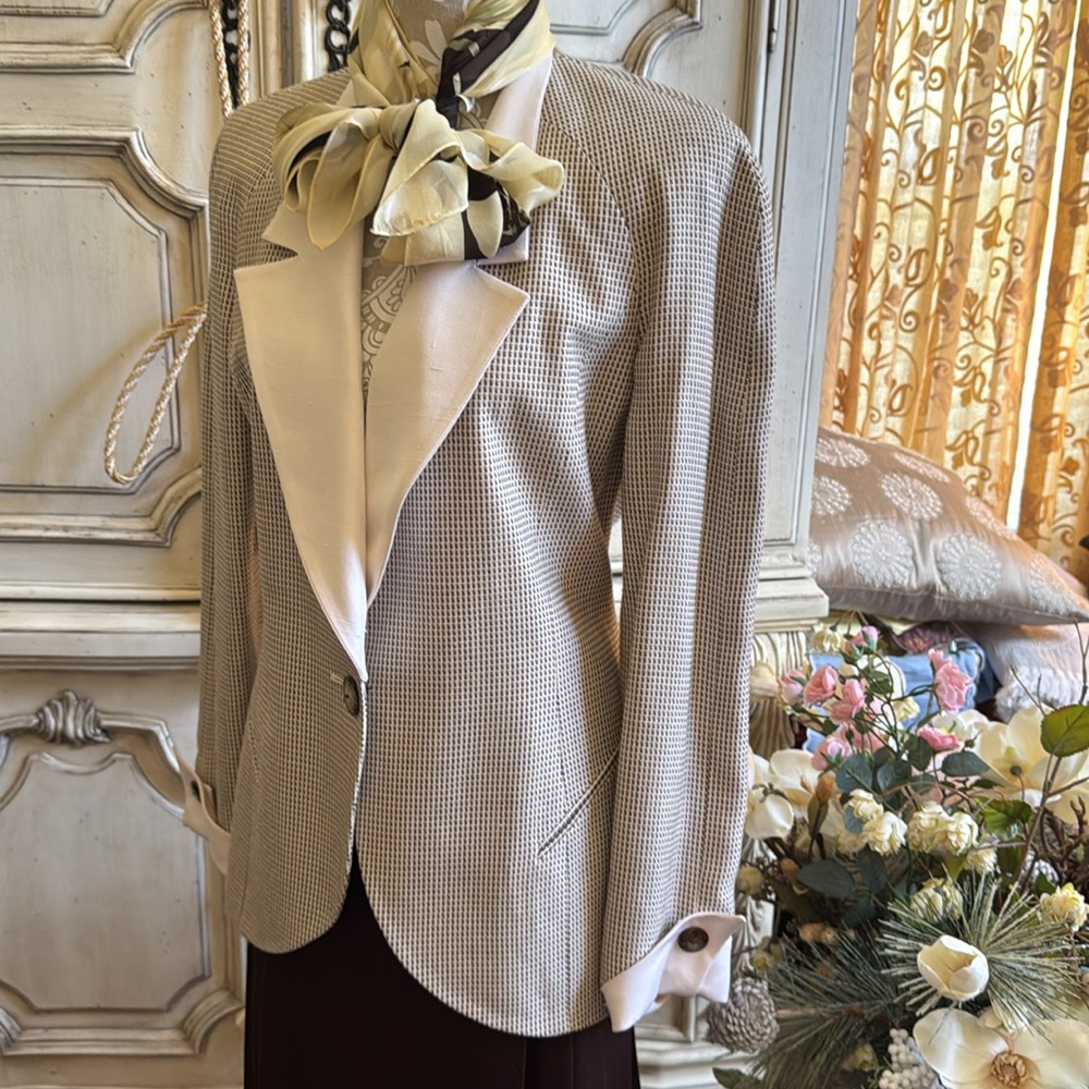 Christian Dior Designer Jacket & Matching Silk Skirt VINTAGE SZ 14 (8) Like New - Picture 5 of 12